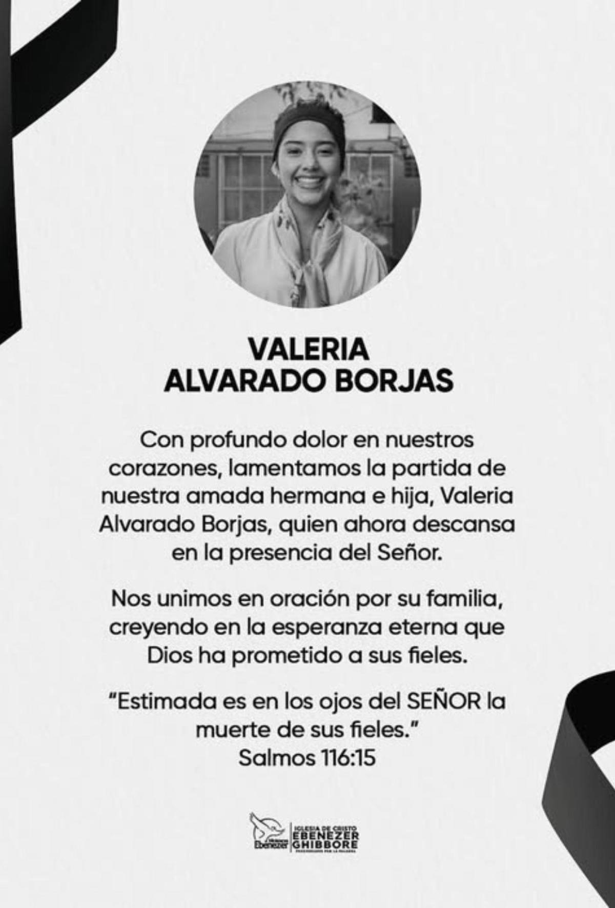 Su cuerpo fue encontrado en una cañera: Valeria Alvarado había desaparecido en El Progreso