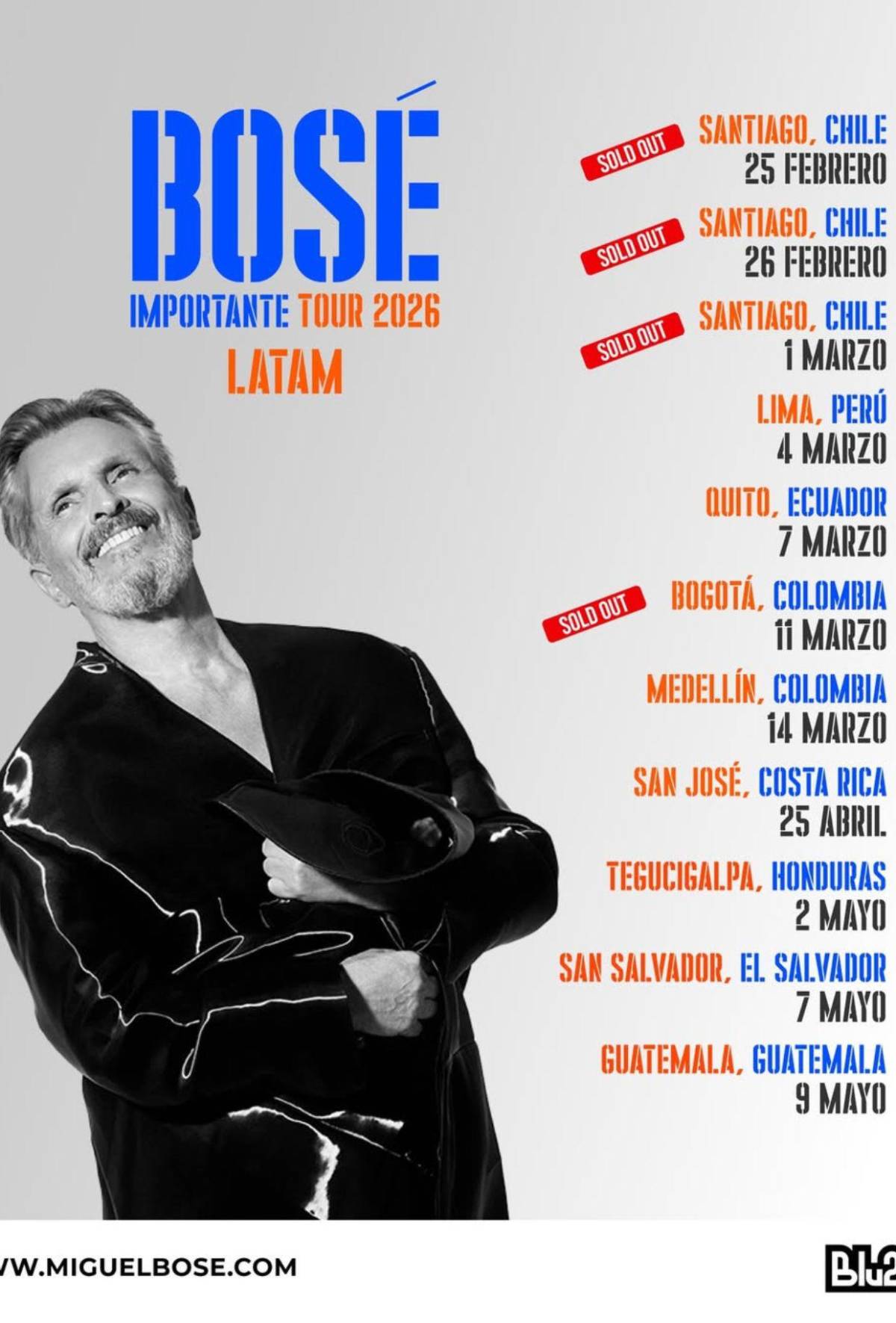Miguel Bosé en Tegucigalpa: ¿Cuándo y dónde será el concierto del amante bandido?