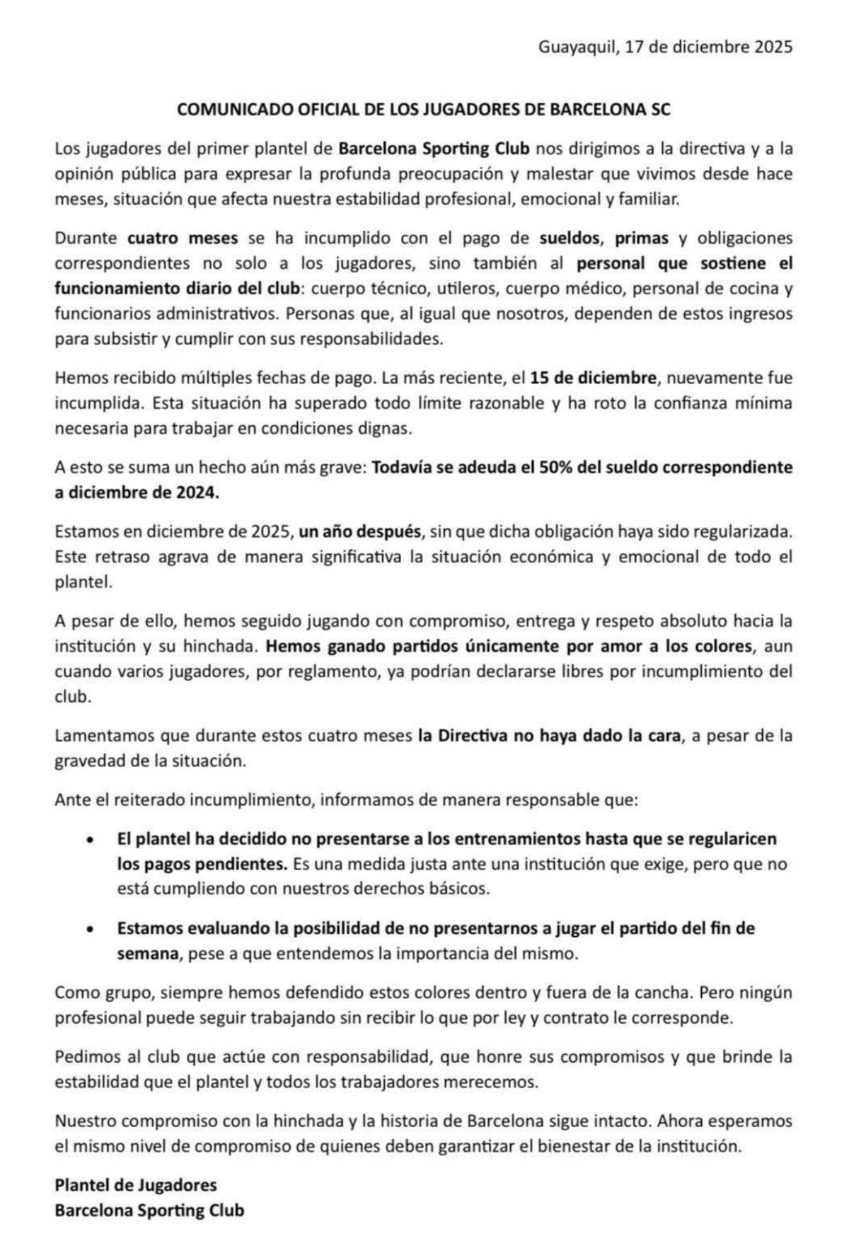 Luto en Ecuador por el asesinato a sangre fría de un jugador del Barcelona SC
