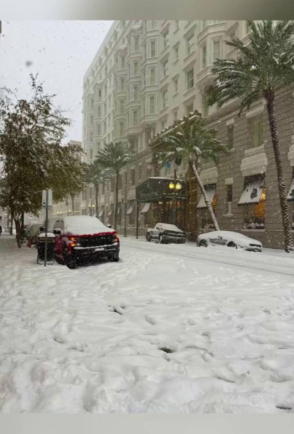 Nueva Orleans recibe una nevada histórica después de 16 años