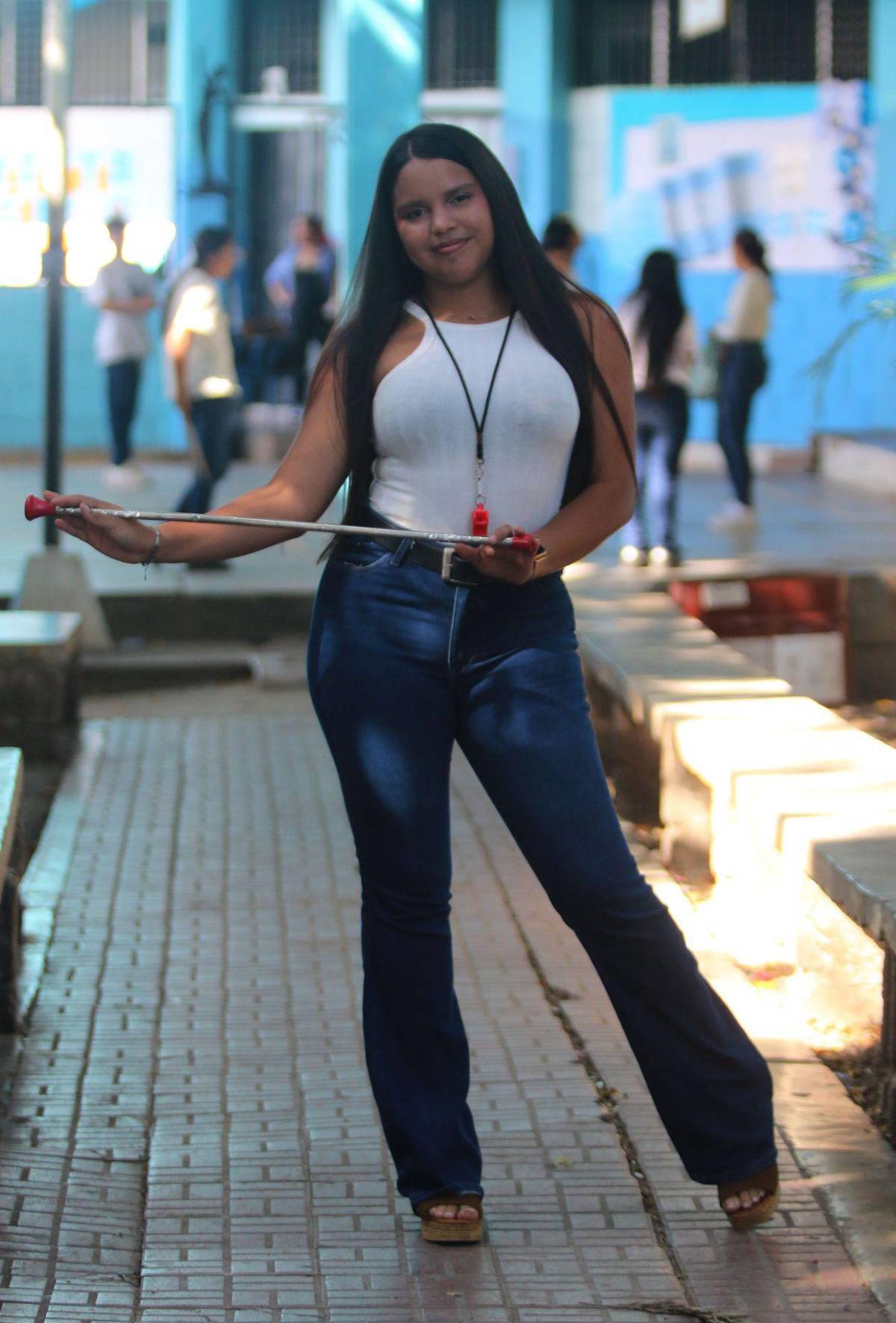 El encanto juvenil de las palillonas del Técnico Nueva Suyapa se alista para el 15 de septiembre