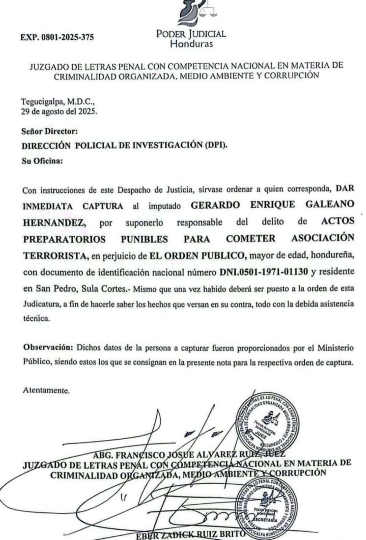 Buscó ser diputado: Él es el cuarto detenido por supuestamente querer atentar contra Mel Zelaya