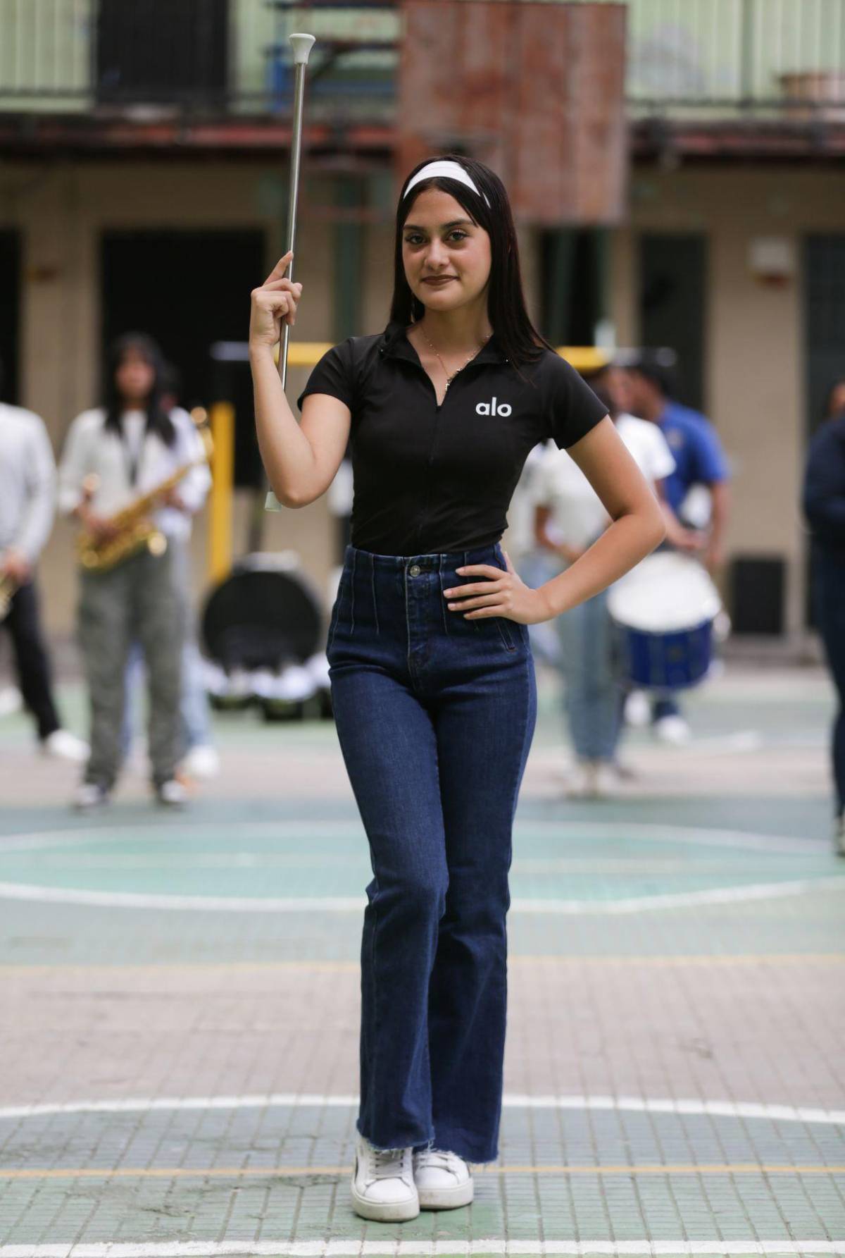 Palillonas del emblemático Instituto Mixto Hibueras afinan detalles para los desfiles