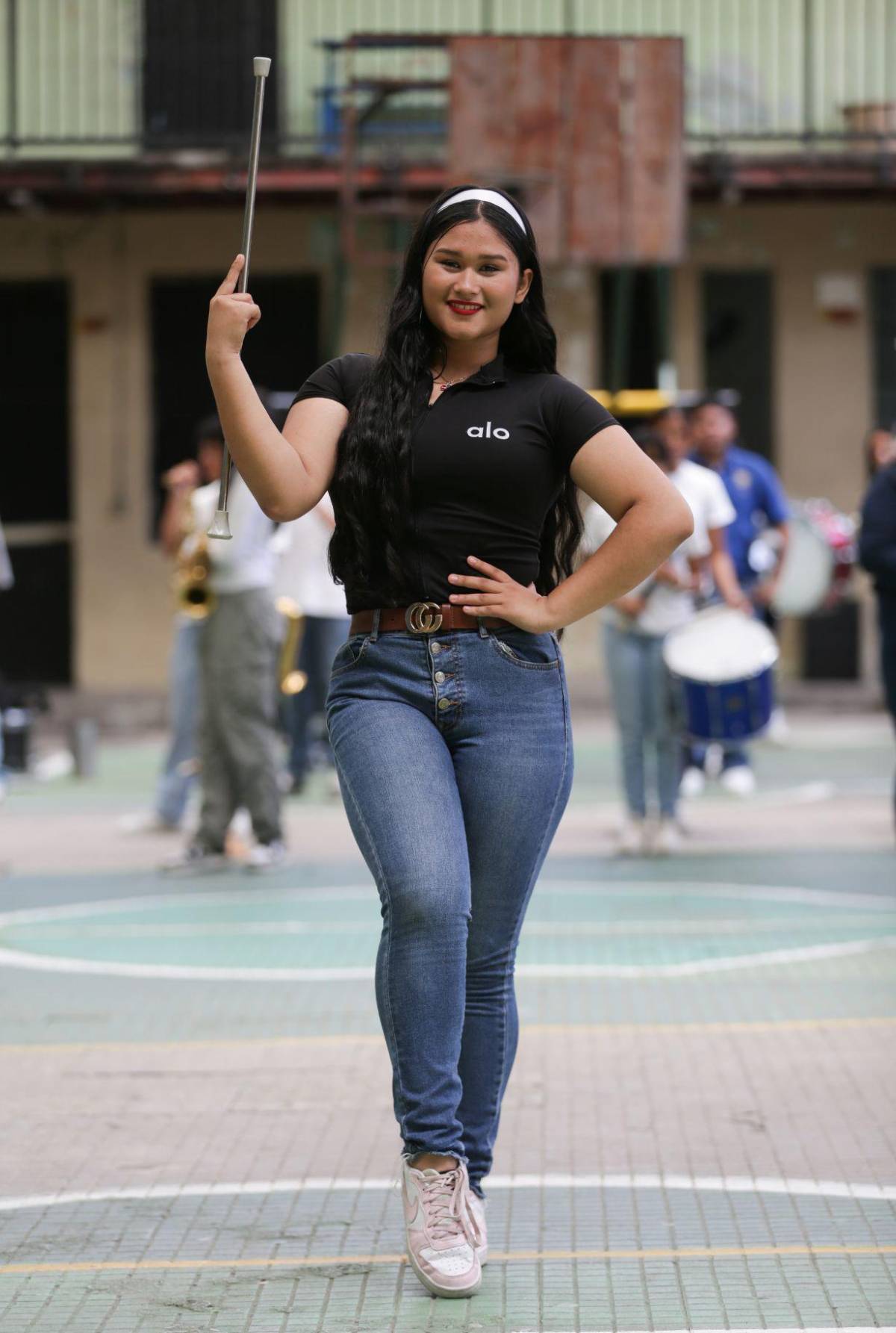 Palillonas del emblemático Instituto Mixto Hibueras afinan detalles para los desfiles