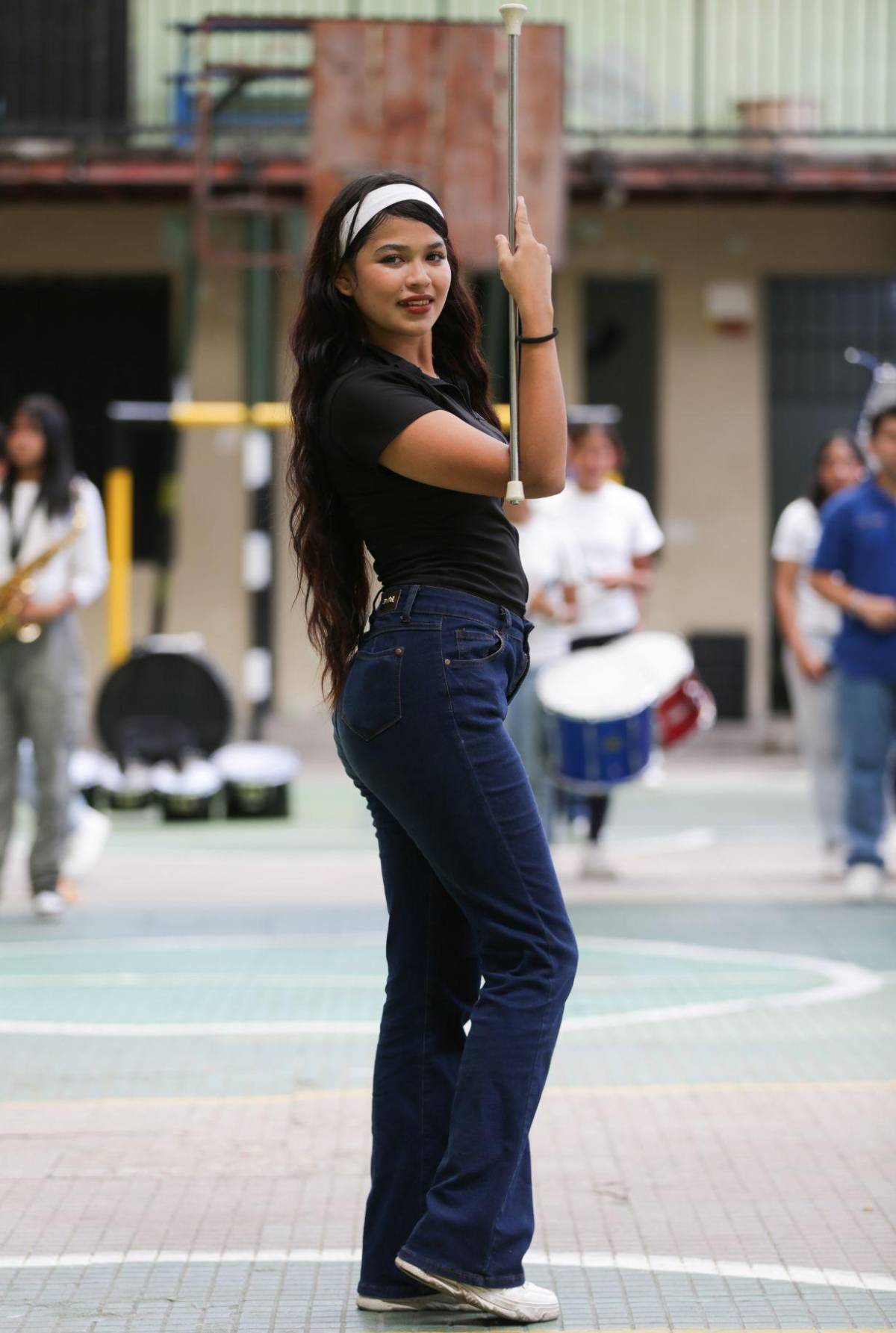 Palillonas del emblemático Instituto Mixto Hibueras afinan detalles para los desfiles