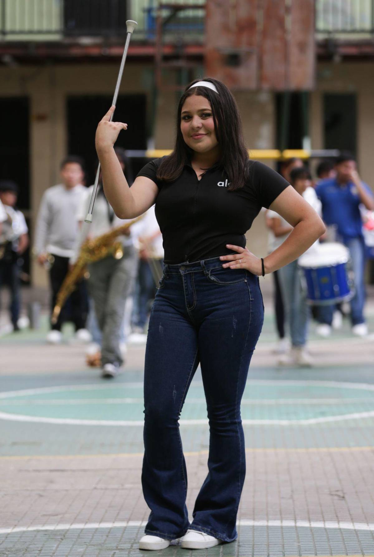 Palillonas del emblemático Instituto Mixto Hibueras afinan detalles para los desfiles