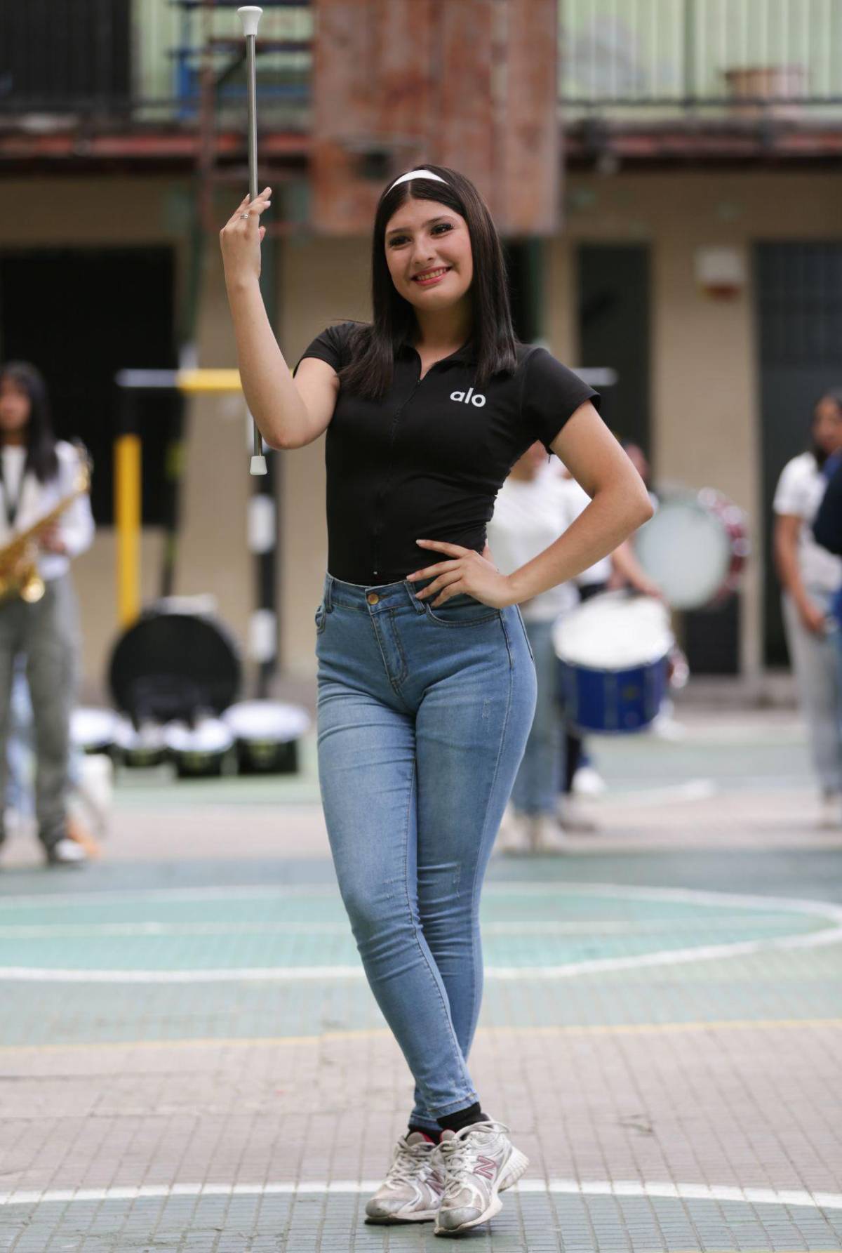 Palillonas del emblemático Instituto Mixto Hibueras afinan detalles para los desfiles