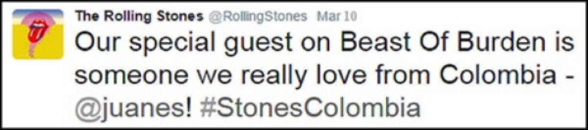 Juanes hace aparición sorpresa en el concierto de The Rolling Stones