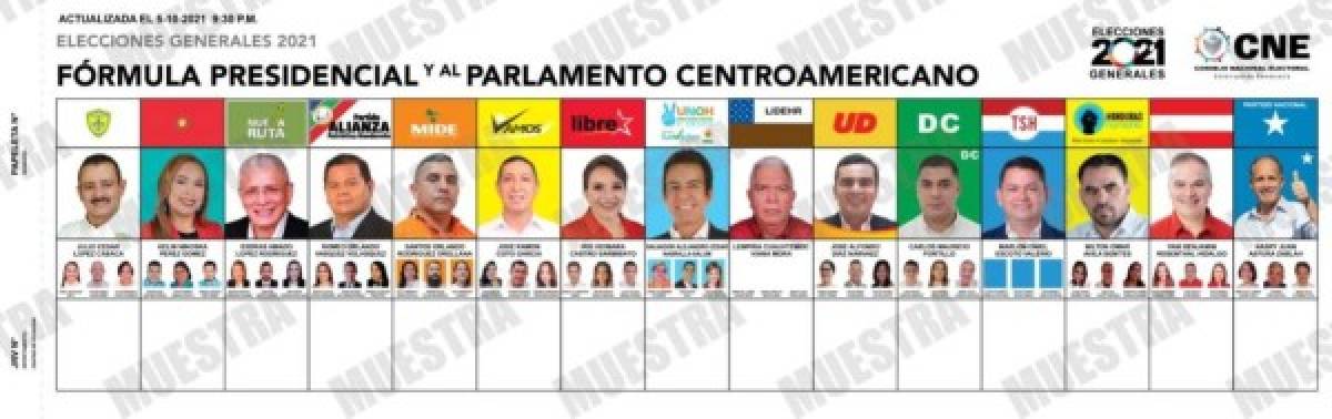 Así son las papeletas de las elecciones del 28 de noviembre