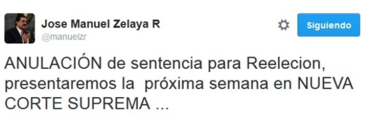 El anuncio lo hizo a través de su cuenta de twitter.