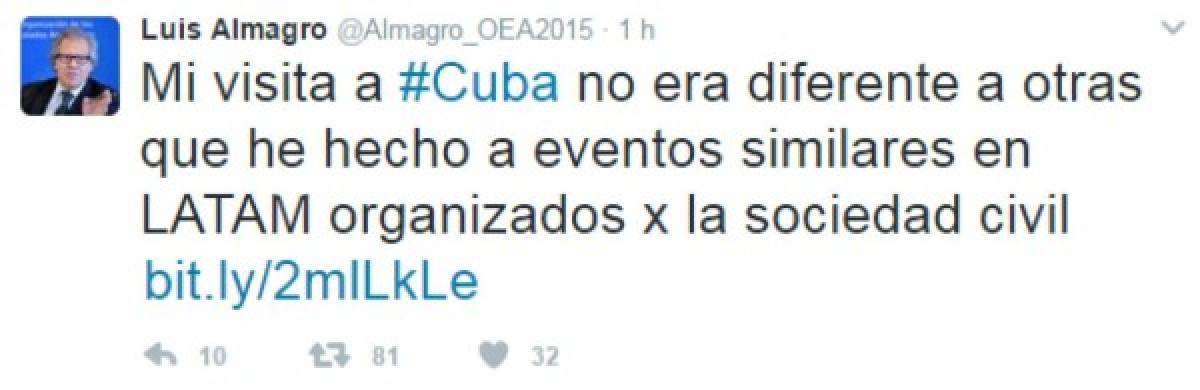 Cuba niega visa a secretario general de la OEA