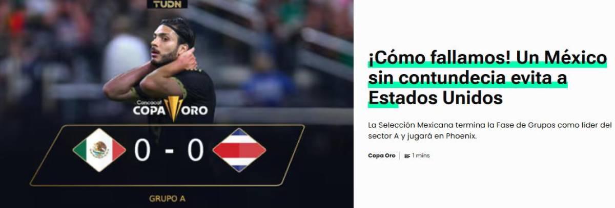 Lástima: Faitelson y prensa mexicana reaccionan tras amargo empate ante Costa Rica Lástima: Faitelson y prensa mexicana reaccionan tras amargo empate ante Costa Rica