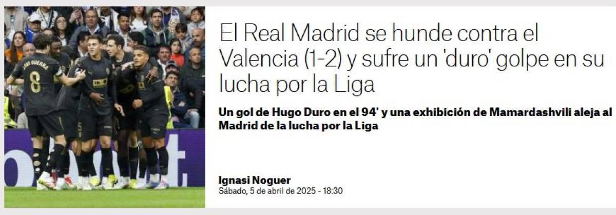 Así reaccionaron medios y periodistas tras caída de Real Madrid en el Bernabéu Así reaccionaron medios y periodistas tras caída de Real Madrid en el Bernabéu