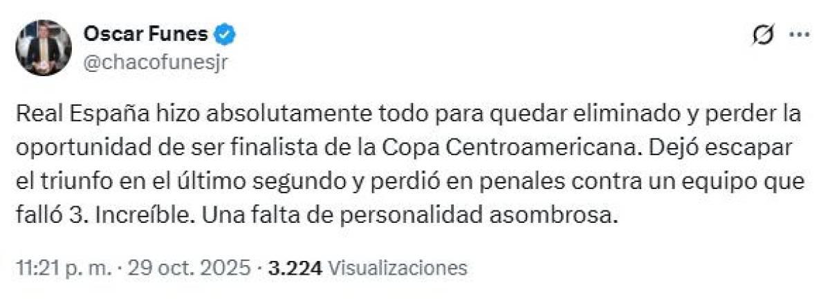 Así reaccionaron los medios y periodistas tras eliminación de Real España de Copa Centroamericana