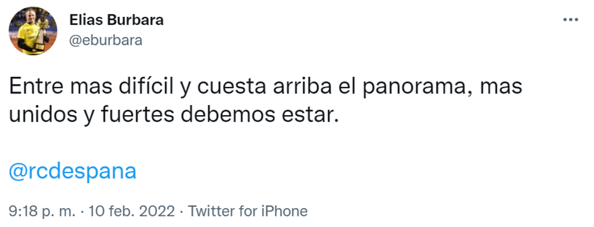 Elías Burbara ante crisis aurinegra: “Debemos estar más unidos y fuertes”