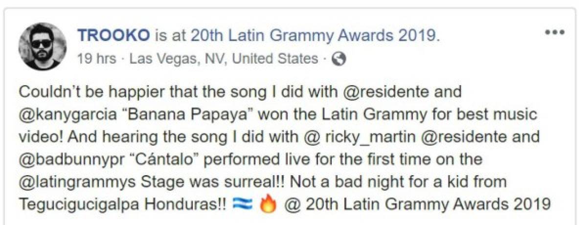 Trooko, el hondureño detrás de dos canciones presentes en los Latin Grammy