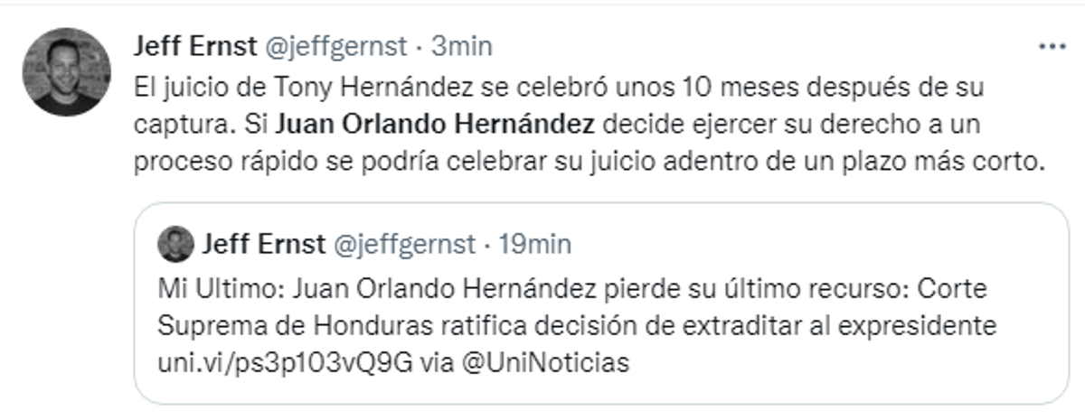 “JOH pierde su último recurso”: las reacciones en el mundo tras decisión de la Corte