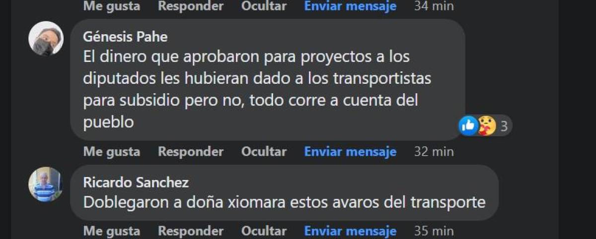 Hondureños rechazan incremento al transporte interurbano