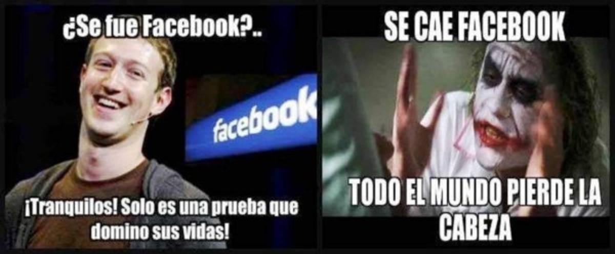 Los memes por la caída mundial de Facebook