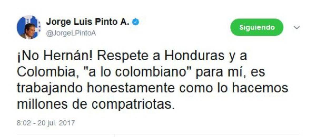 Jorge Luis Pinto responde insultos del Bolillo Gómez: 'Respete a Honduras y a Colombia'