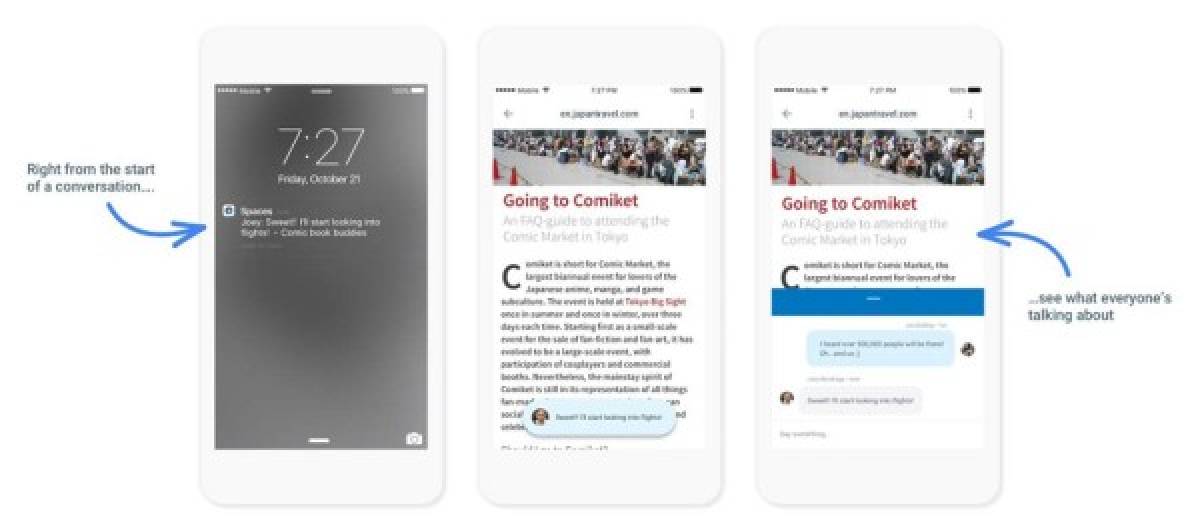 Spaces, la aplicación de mensajería de Google