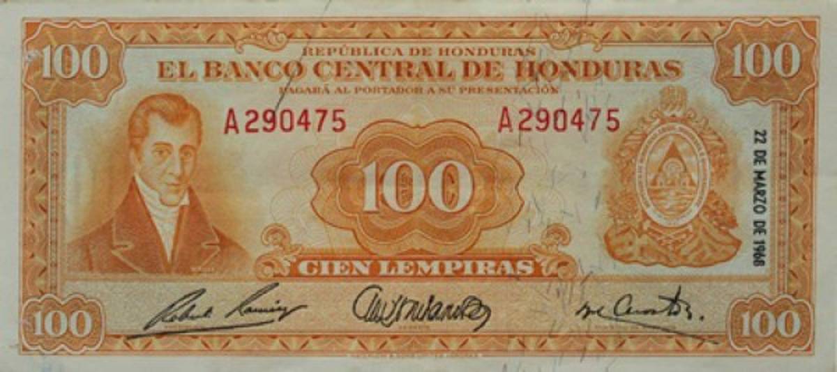 ¿Cuáles son los billetes emitidos en Honduras?