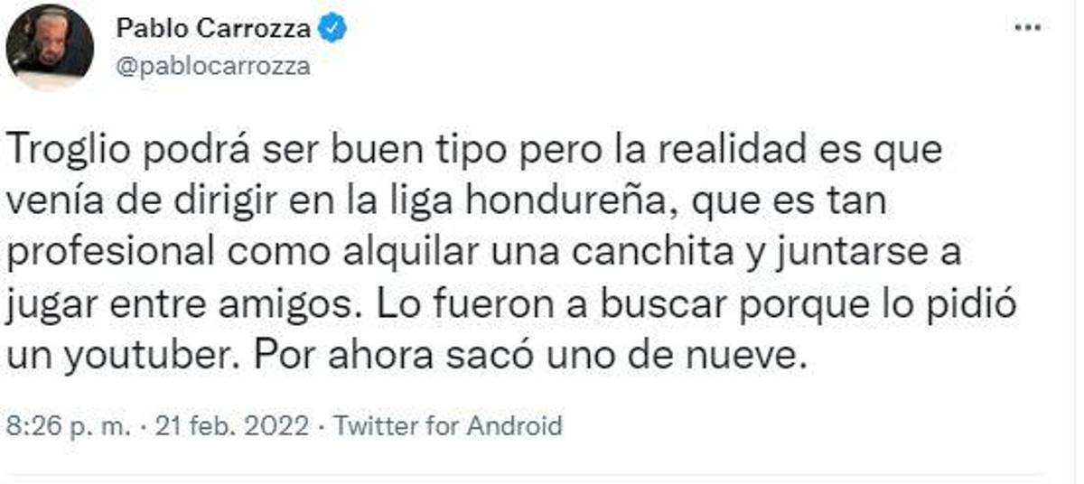 Periodista argentino: “La liga hondureña es tan profesional como alquilar una canchita”