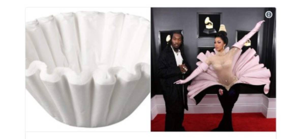 Memes se burlan de Cardi B y Katy Perry por sus peculiares vestidos en los premios Grammy