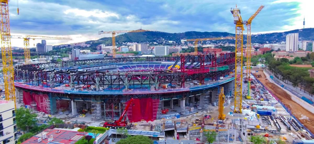 Así avanzan los trabajos del nuevo Camp Nou, casa del FC Barcelona