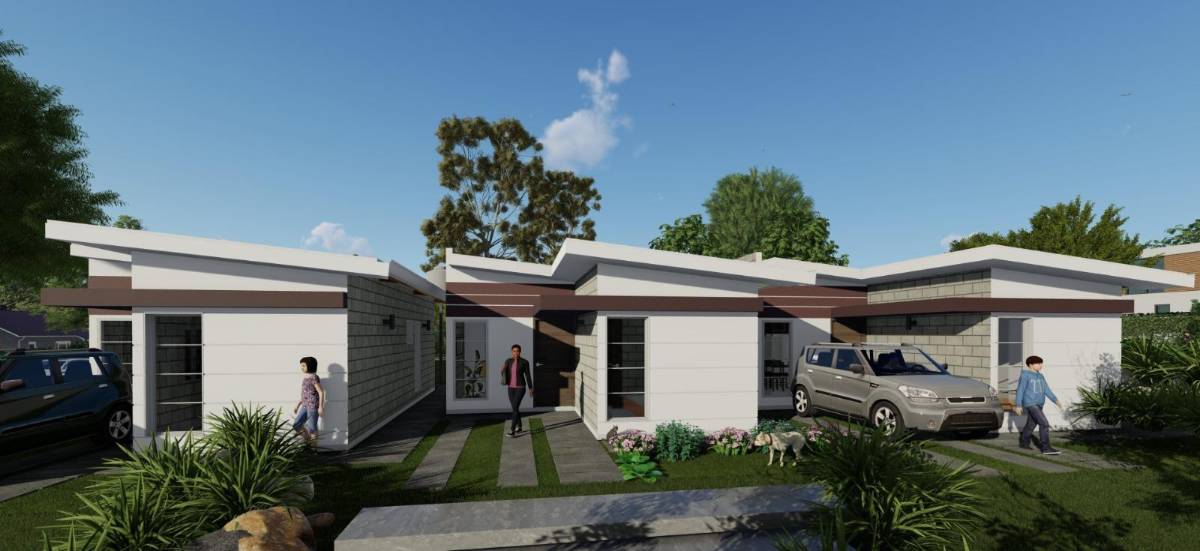 Este será el diseño final de las casas que serán construidas en Villa Solidaridad.