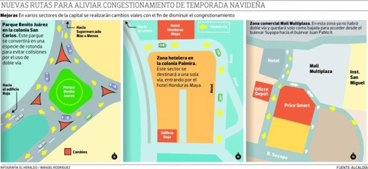Honduras: Pretenden ejecutar cambios viales previo a las fiestas dicembrinas