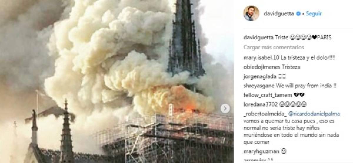 Fotos: Famosos que reaccionaron ante el incendio de la catedral de Notre Dame