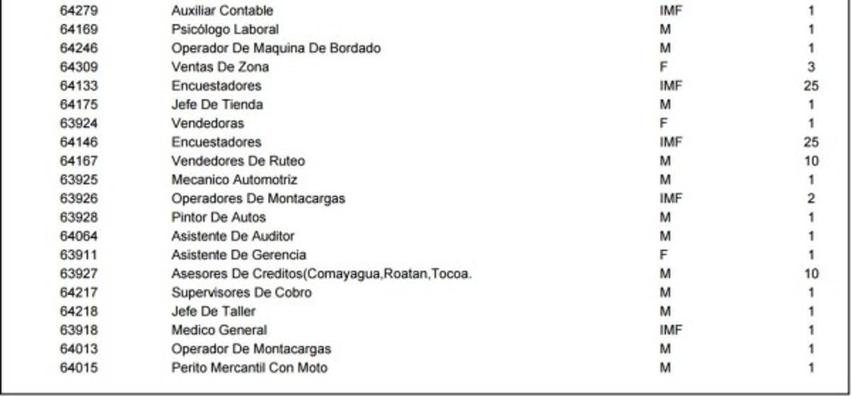 ¿En busca de trabajo? Mira las ofertas disponibles en diferentes ciudades de Honduras