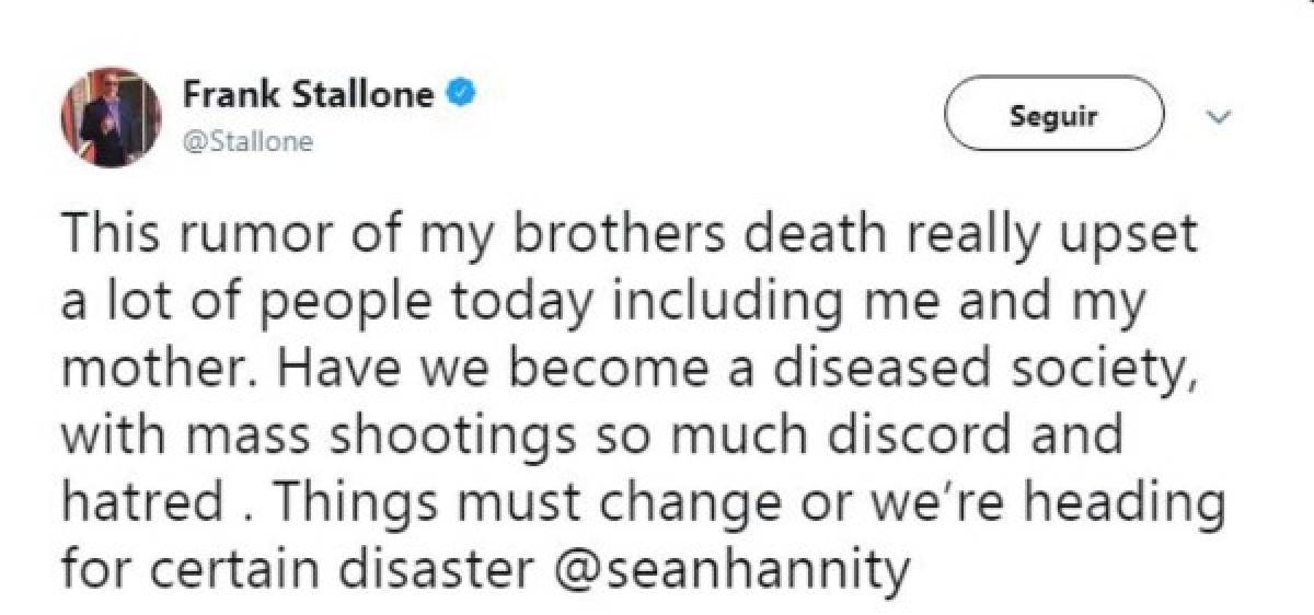 Sylvester Stallone responde falsos rumores sobre su muerte