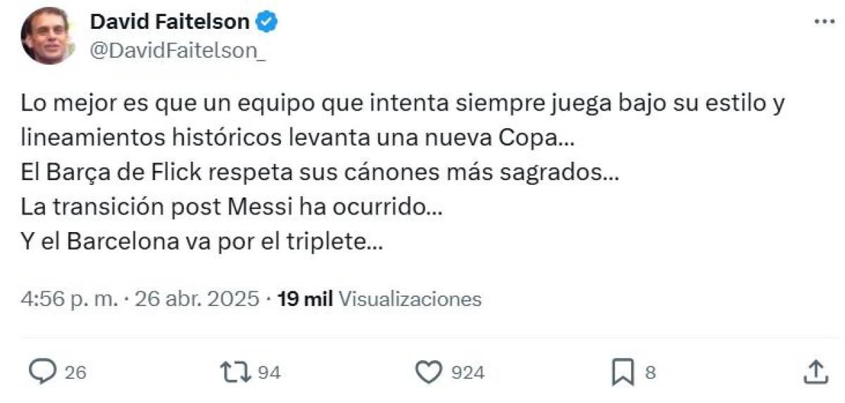 Así reaccionaron periodistas tras título de Barcelona en Copa del Rey sobre Real Madrid Así reaccionaron periodistas tras título de Barcelona en Copa del Rey sobre Real Madrid