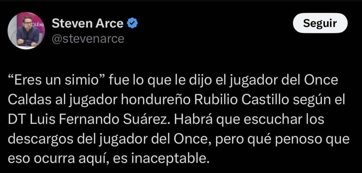 Lo que dicen en Colombia sobre acto de racismo sobre Rubilio Castillo