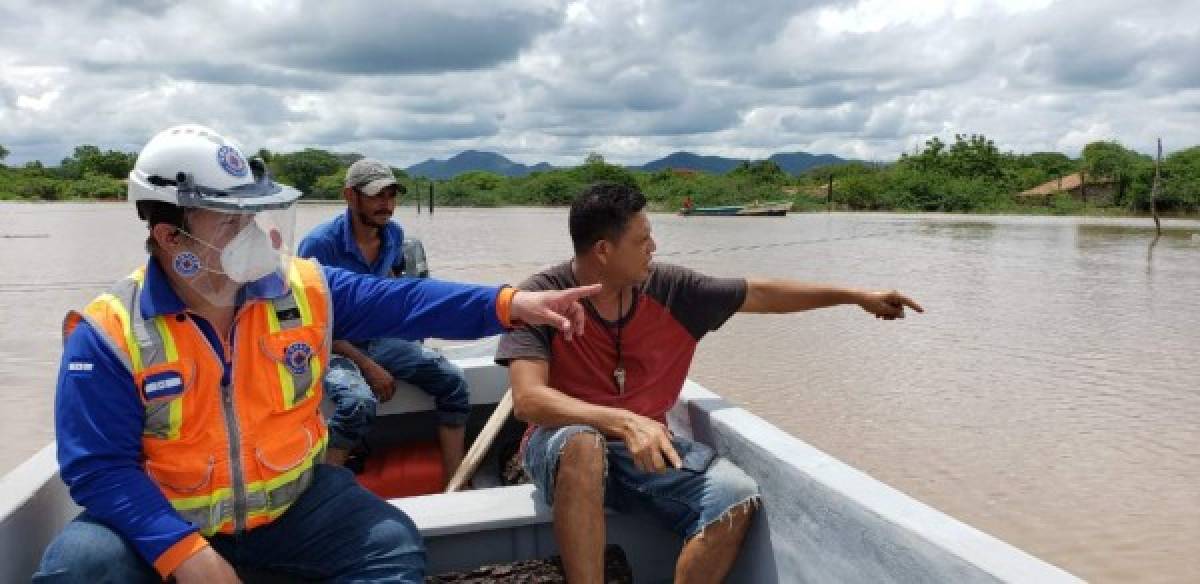 EN FOTOS: Estragos en Valle por desbordamiento del río Goascorán