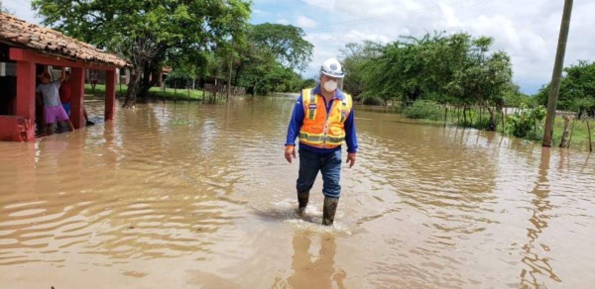 EN FOTOS: Estragos en Valle por desbordamiento del río Goascorán