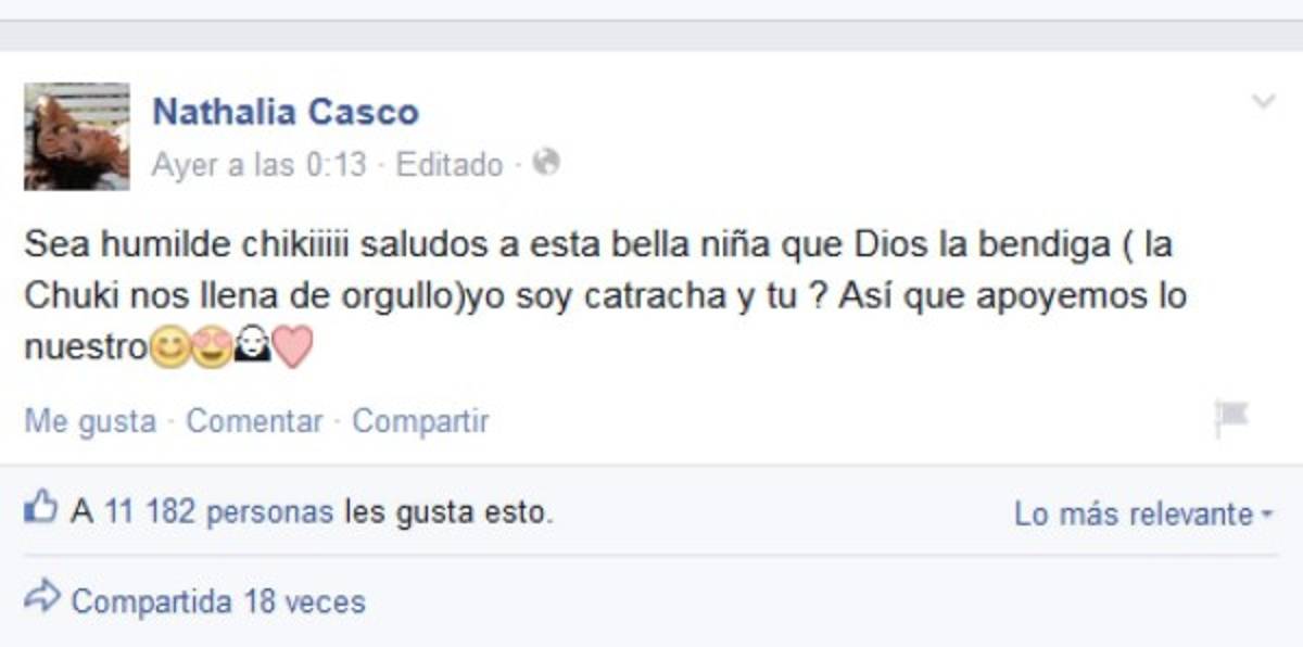 Nathalia Casco sobre La Chiki 504.