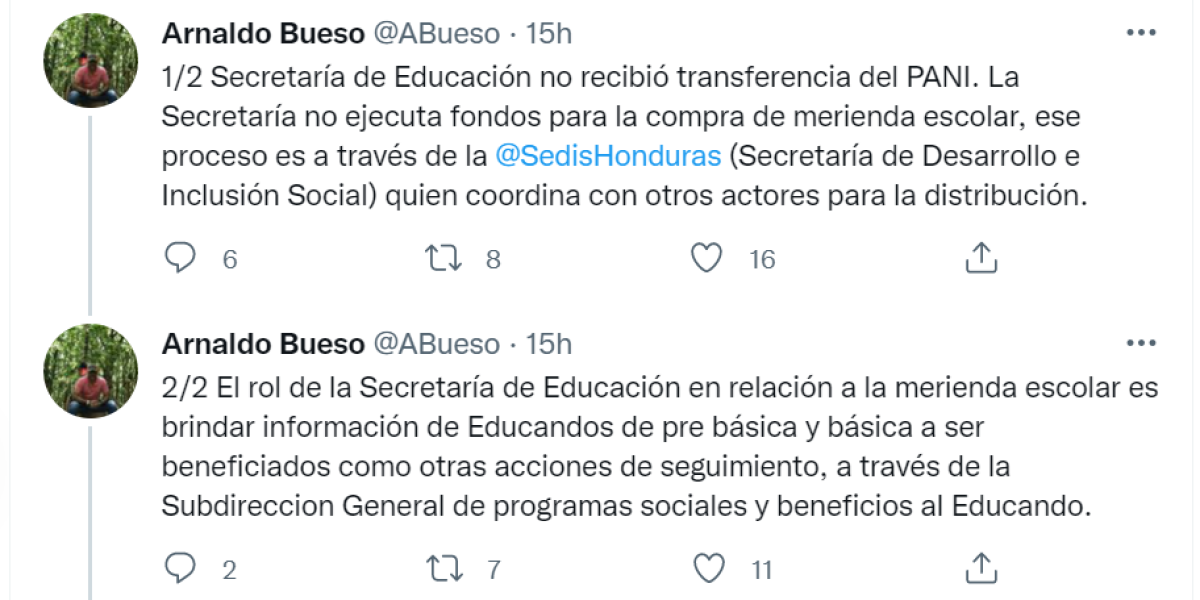 Arnaldo Bueso: “Educación no recibió ninguna transferencia del Pani”