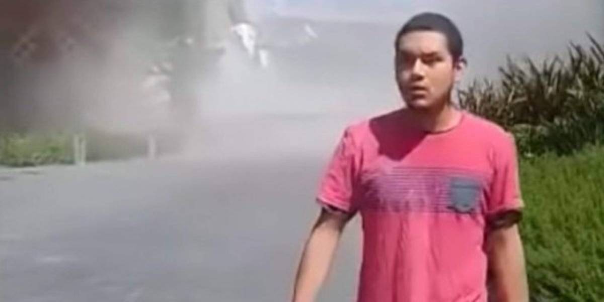 El misterioso 'fantasma' de camiseta roja que apareció durante derrumbe de Artz Pedregal