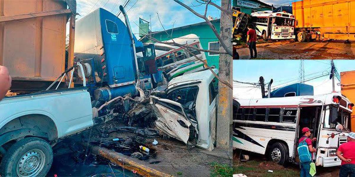 Imágenes de los destrozos provocados por la rastra en San Pedro Sula.