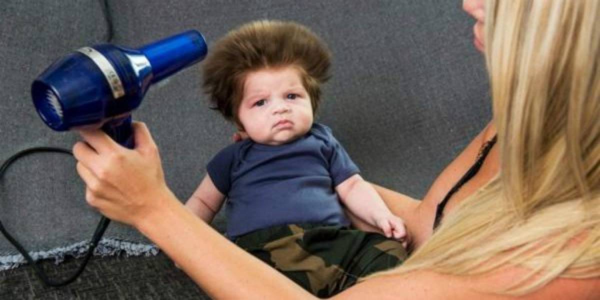 El bebé con el cabello más lindo del mundo es furor en internet