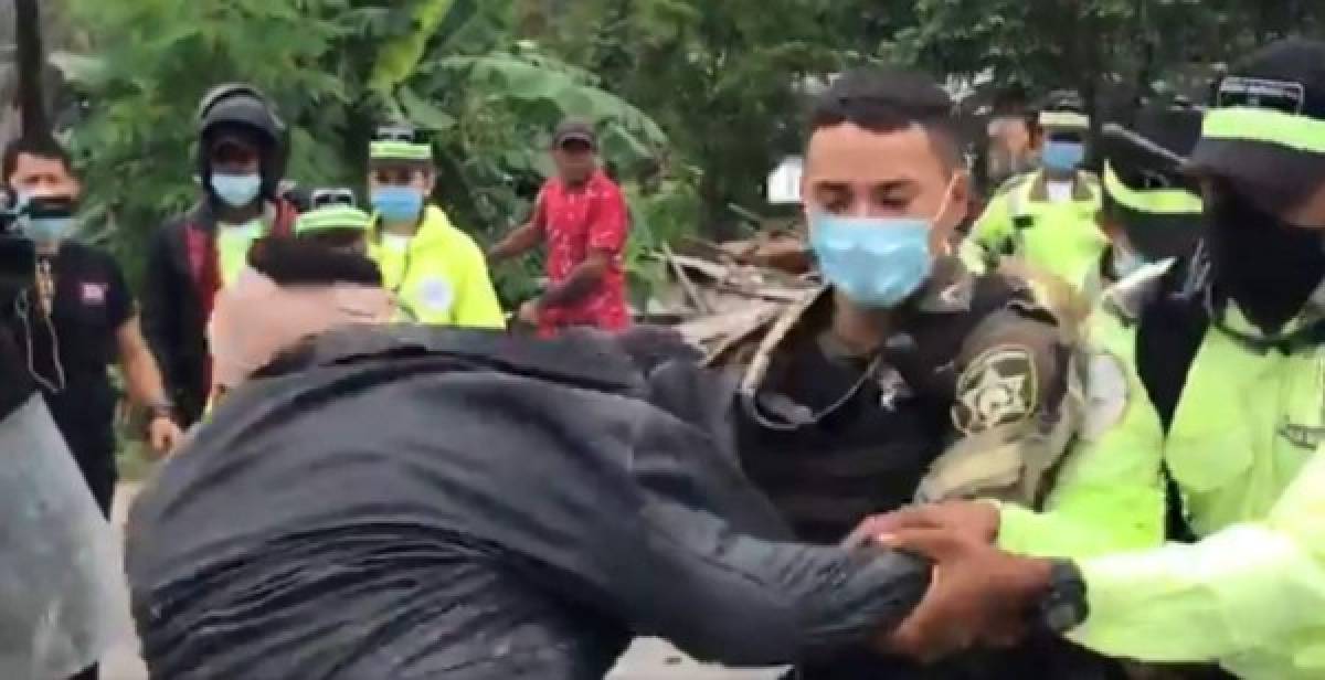 FOTOS: Lo que no se vio del violento desalojo en bordos de río Blanco, San Pedro Sula