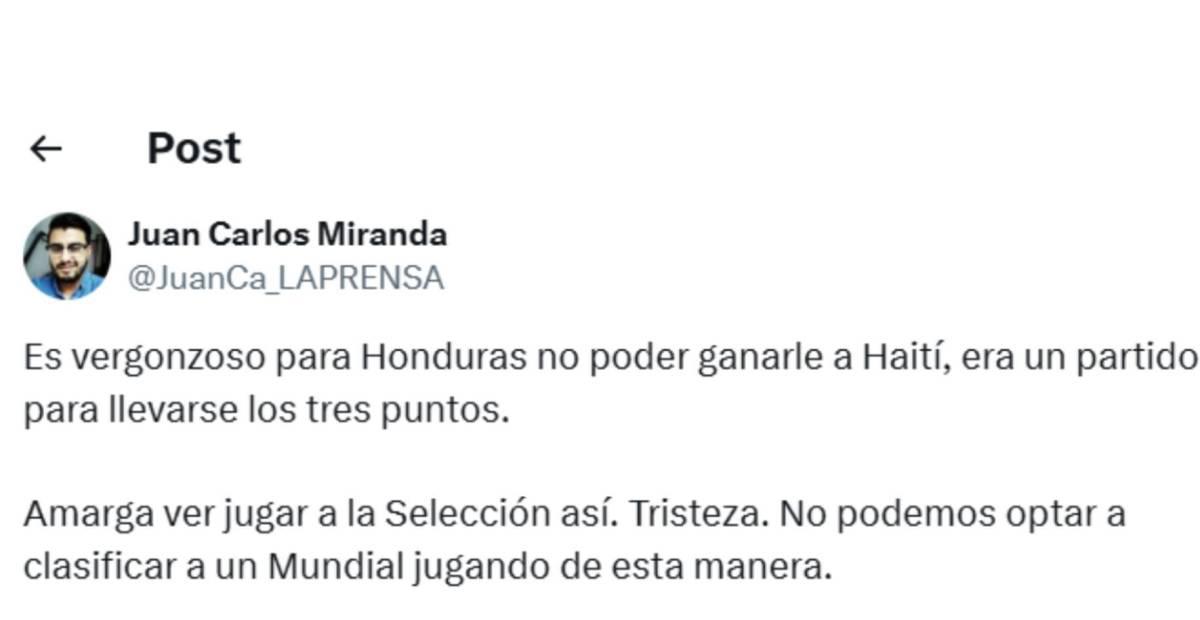 Vergonzoso La H fue muda: Prensa catracha explota tras el Honduras vs Haití en Eliminatoria