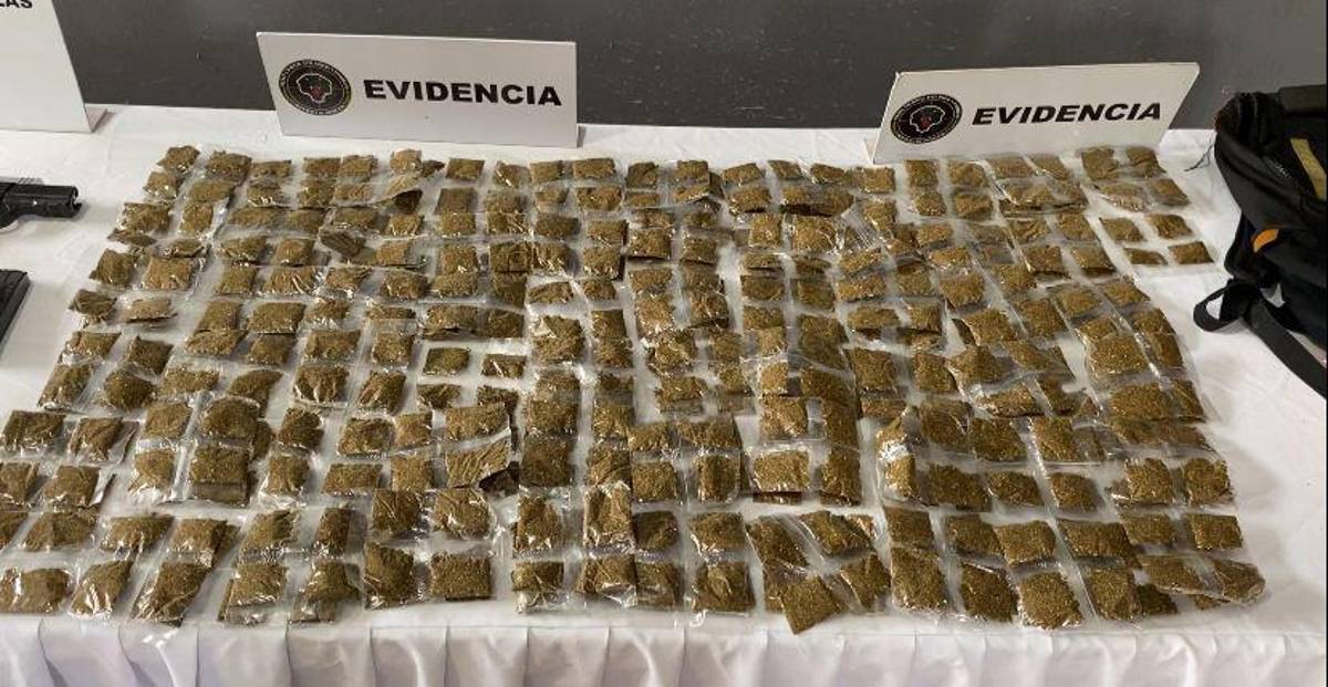 También 480 bolsitas con supuesta marihuana.