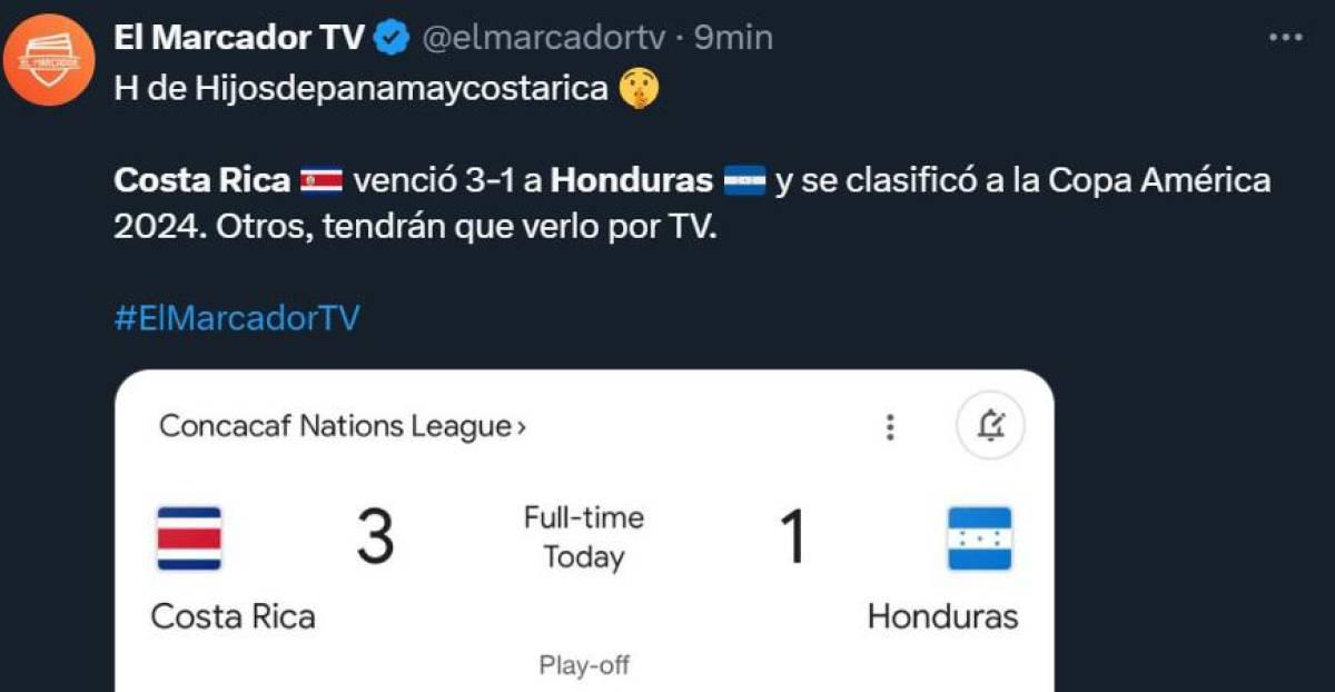 Lo que dicen los periodistas tras derrota de Honduras ante Costa Rica en repechaje de Copa América