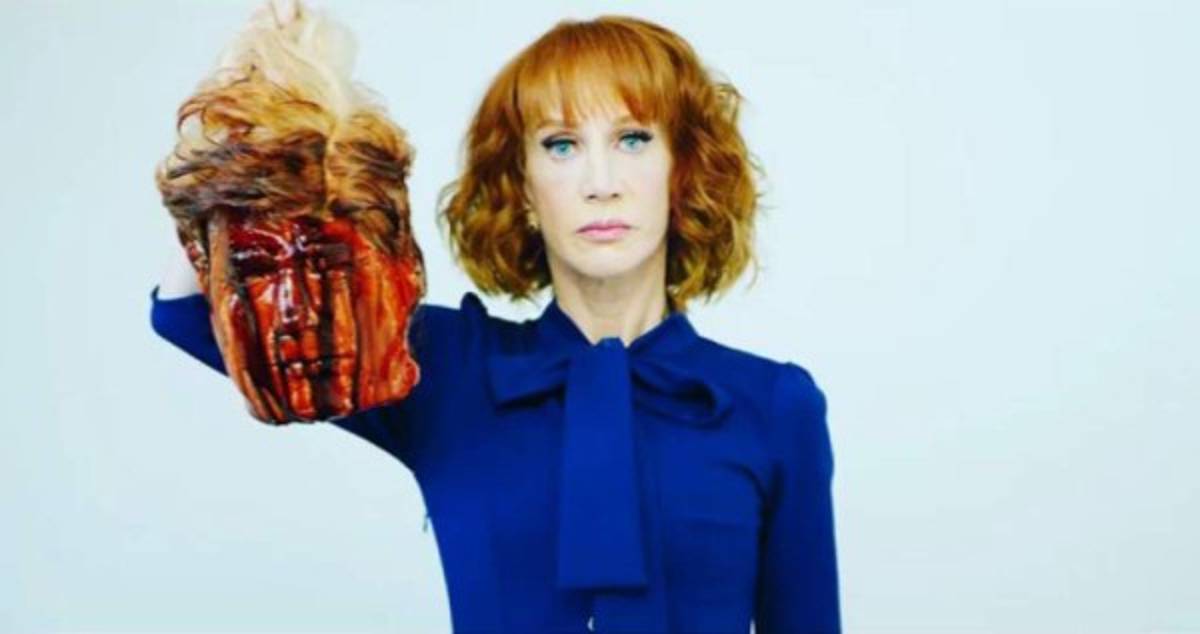 Kathy Griffin tuvo que borrar esta imagen de su cuenta de Twitter.
