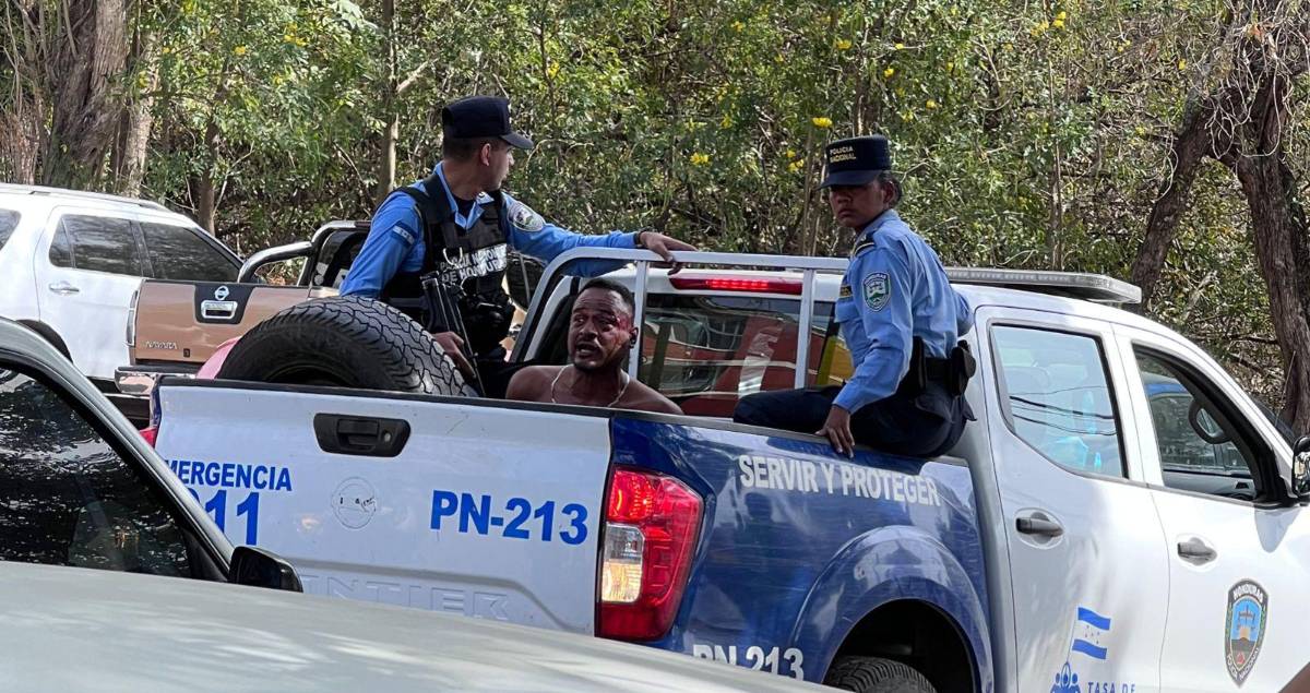 Policía Nacional captura al supuesto asaltante.