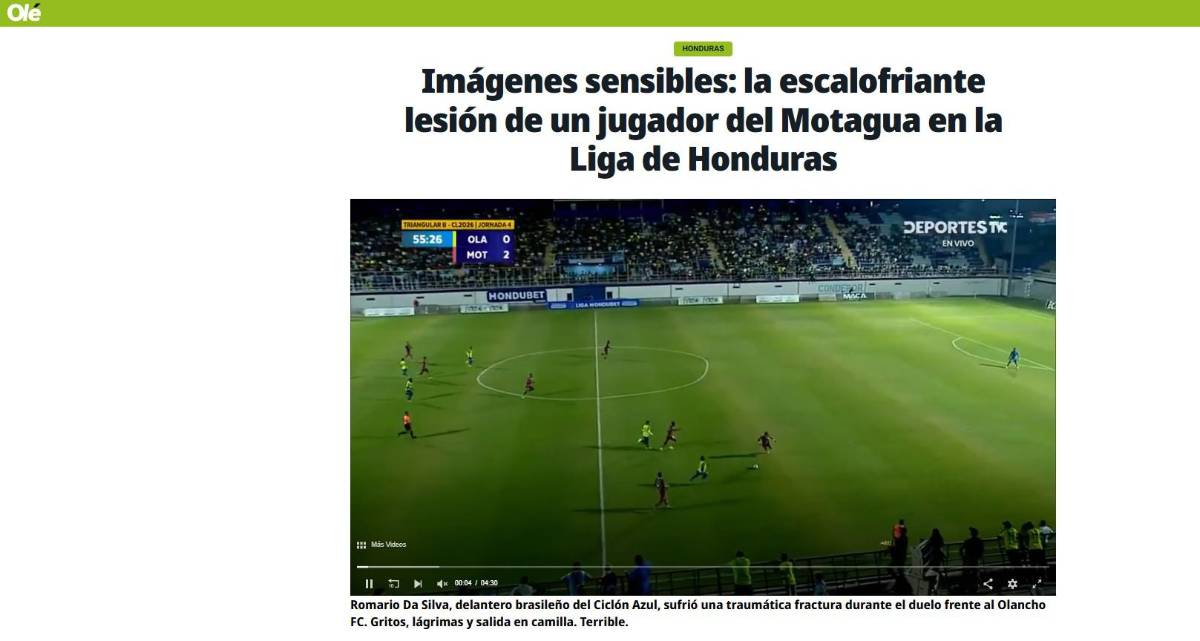 Así reaccionan los medios internacionales tras terrible lesión de Romario da Silva
